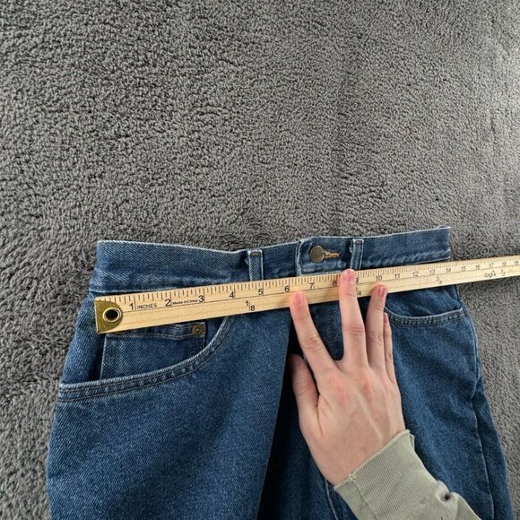 LL Bean Double L Jeans Flannel Lined Denim Men Blue Women Cotton Size 10 Regular - Picture 12 of 16